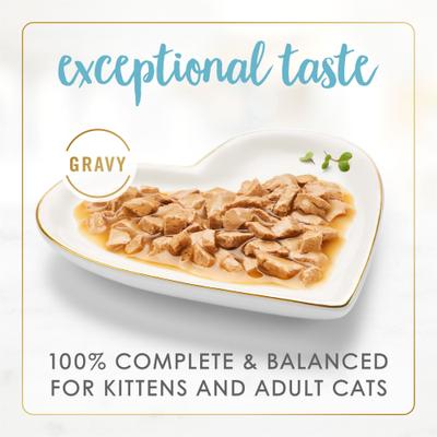 Bundle: Tiny Tiger Chunks in Gravy Salmon & Whitefish Recipe Grain-Free Canned Cat Food, 3-oz, case of 24 + Fancy Feast Gravy Lovers Salmon & Sole Feast in Seared Salmon Flavor Gravy Canned Cat Food, 3-oz, case of 24