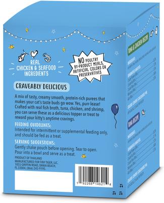 Bundle: Tiny Tiger Pate Seafood Variety Pack Canned Food + Lickables Variety Pack Bisque Cat Treat & Topper