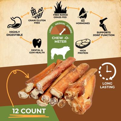 Bully Sticks Dog Treats, 12 count