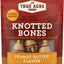 Golosinas para perros con huesos anudados, sin cuero crudo y sabor natural a pollo, tamaño grande, 3 unidades