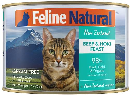 Beef & Hoki Feast Grain-Free Canned Cat Food, 6-oz, case of 12