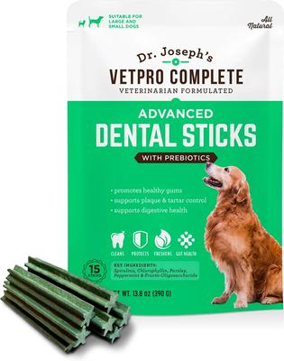 Advanced with Prebiotics Dental Dog Treats, 15 count