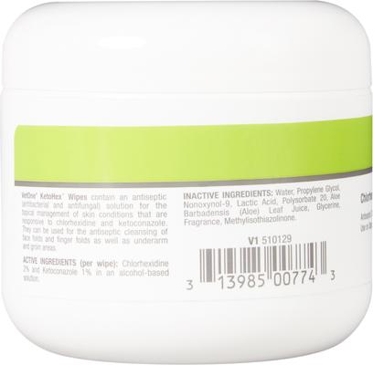 KetoHex Antiseptic Pet Wipes, 50 count