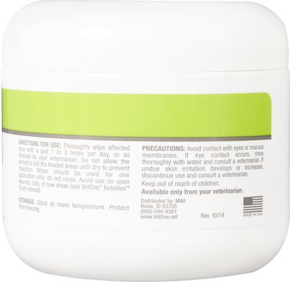 KetoHex Antiseptic Pet Wipes, 50 count