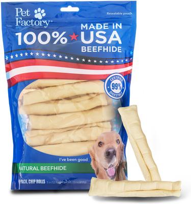 Beefhide 5-inch Chip Rolls Natural Flavored Dog Hard Chews, 18 count