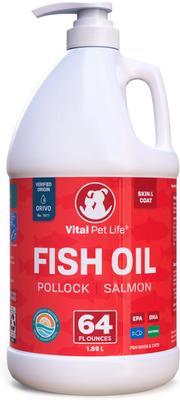 Fish Oil Skin & Coat Health Liquid Cat & Dog Supplement, 64-fl oz bottle