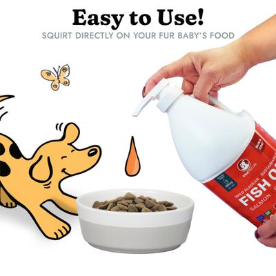 Fish Oil Skin & Coat Health Liquid Cat & Dog Supplement, 64-fl oz bottle