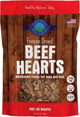 Duck Heart Freeze-Dried Dog & Cat Treats, 3-oz bag