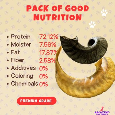 Lamb Horn Dog Bone, 1 count