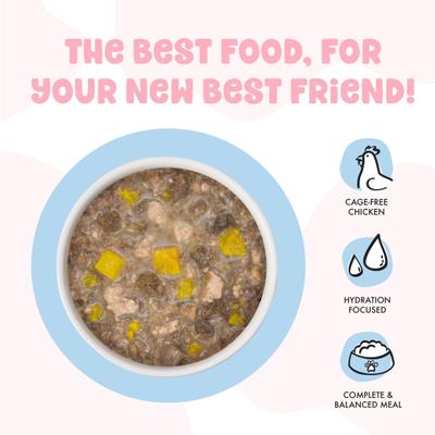 Comida húmeda para gatos Kitten Pawsome Purrs, lata de 2.8 oz, caja de 12