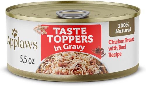 Taste Toppers Chicken Breast with Gravy Natural Wet Dog Food, 5.5-oz pouch, case of 12
