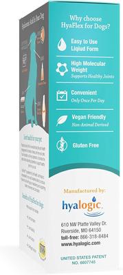 HyaFlex Hyalogic Hyaluronic Acid Hip & Joint Dog Supplement, 1-fl oz bottle