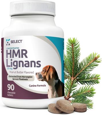 Peanut Butter HMR Lignans Dog Hormone Supplement, 20 mg, 90 count