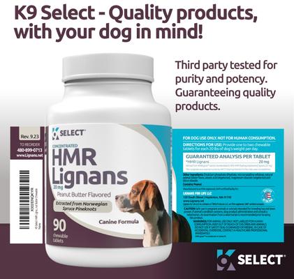 Peanut Butter HMR Lignans Dog Hormone Supplement, 20 mg, 90 count
