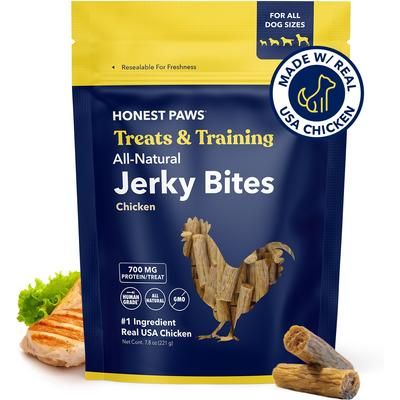 Premios para perros Jerky Bites con sabor a carne de res, sin cereales, bolsa de 7.8 oz