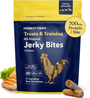 Jerky Bites Chicken Flavor Grain-Free Jerky Dog Treats, 7.8-oz bag