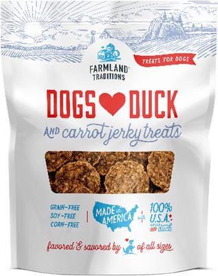 USA Dogs Love Duck & Carrots Grain-Free Jerky Dog Treats, 5-oz bag