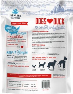 USA Dogs Love Duck & Carrots Grain-Free Jerky Dog Treats, 5-oz bag