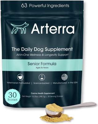 The Daily Dog Supplement Multivitamin + Joint Support Powder Supplement for Senior Dogs, 120 Scoops