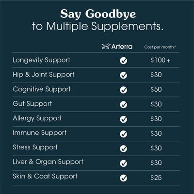 The Daily Dog Supplement Multivitamin + Joint Support Powder Supplement for Senior Dogs, 30 Scoops