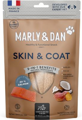 Healthy & Functional Salmon Jerky Treats for Dogs, Skin & Coat Recipe, 6oz bag