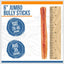 Jumbo 6-inch Bully Sticks Dog Treats, 3 count