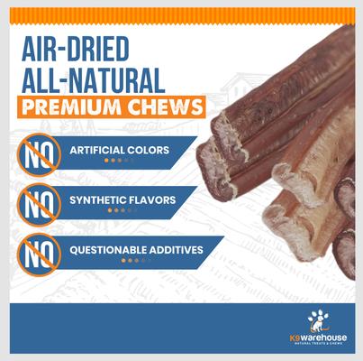 Jumbo 6-inch Bully Sticks Dog Treats, 3 count