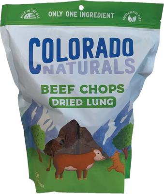 Dried Lung Beef Chops Jerky Dog Treats, 16-oz bag