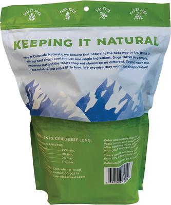 Dried Lung Beef Chops Jerky Dog Treats, 16-oz bag