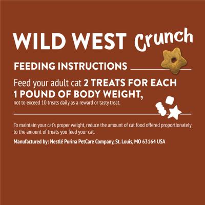 Galletas crujientes para gatos Party Mix con sabor a Wild West Crunch, bolsa de 2.1 oz
