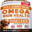 Allergy Relief & Itch Relief with Omega 3 Skin & Coat with Salmon Oil Chew Supplement for Dogs, 180 count