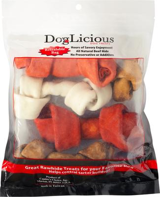 Golosinas para perros DogLicious con sabor a hueso, 5 unidades, 15-18 cm