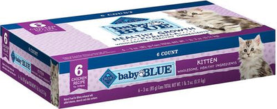 Baby Blue Healthy Growth Formula Natural Multi-Pack Chicken Recipe Kitten Wet Food, 3-oz cans, 6 count
