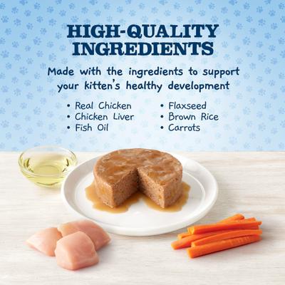 Baby Blue Healthy Growth Formula Natural Multi-Pack Chicken Recipe Kitten Wet Food, 3-oz cans, 6 count