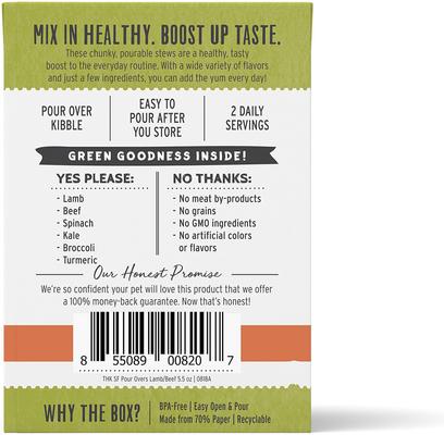 Bundle: The Honest Kitchen Bone Broth POUR OVERS Turkey & Salmon Stew + Superfood Lamb & Beef Stew with Veggies Wet Dog Food Topper