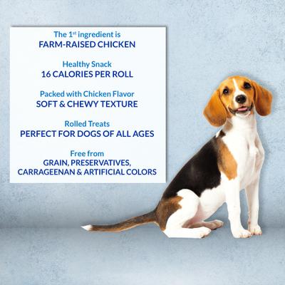 Churu Rolls Chicken Recipe Grain-Free Soft & Chewy Dog Treats, 0.42-oz, pack of 8