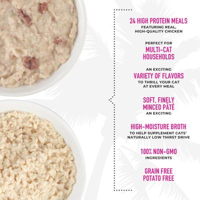 Chicken Craves Variety Pack Grain-Free Pate Wet Cat Food, 2.8-oz can, case of 24