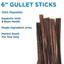 Beef Gullet Sticks Dog Chews, 6-in, 25 count