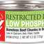 EVX Restricted Diet Low Phosphorus Beef Chunks in Broth Recipe Canned Cat Food, 5-oz, case of 24