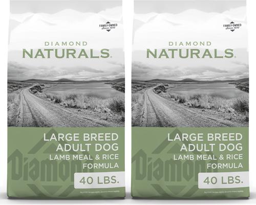 Naturals Large Breed Adult Lamb Meal & Rice Formula Dry Dog Food, 80-lb bundle