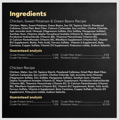 Wholesome Bowls Chicken Recipe & Chicken, Sweet Potato, Green Beans Recipe Variety Pack Small Breed Adult Wet Dog Food, 3-oz tray, case of 12