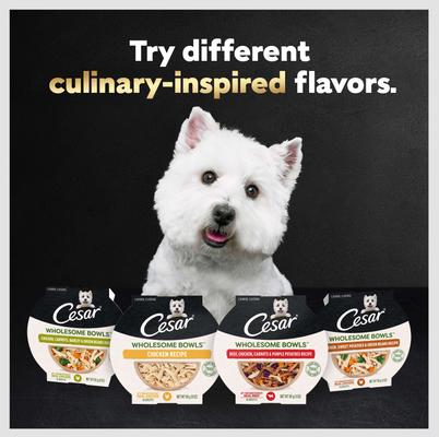 Wholesome Bowls Chicken Recipe & Chicken, Sweet Potato, Green Beans Recipe Variety Pack Small Breed Adult Wet Dog Food, 3-oz tray, case of 12