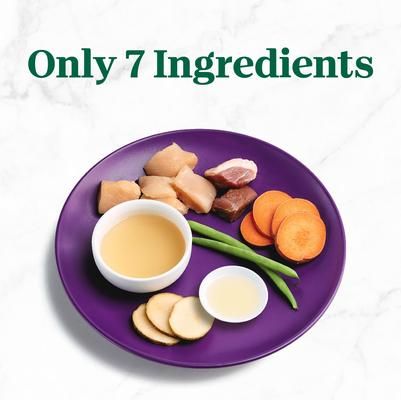 So Simple Meal Complement - Alimento húmedo para perros adultos sin cereales, con receta de pollo y pato en caldo de huesos, bandeja de 2 oz, caja de 10