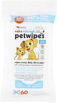Petwipes Vanilla & Coconut Valu-Pak Dog & Cat Wipes, 60 count