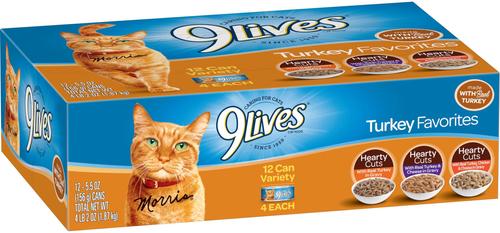Turkey Favorites Variety Pack Wet Cat Food, 5.5-oz can, case of 12