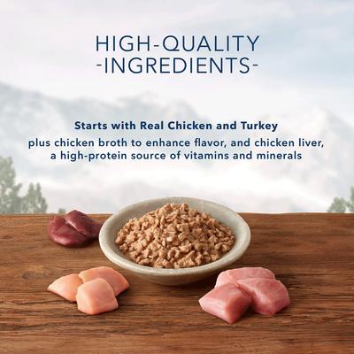 Wilderness Wild Delights Minced Chicken & Turkey in Tasty Gravy Grain-Free Canned Cat Food, 5.5-oz, case of 24
