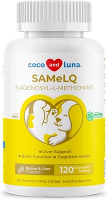 Coco and Luna SAMeLq Bacon & Liver Flavor Dog Supplement, 120 count