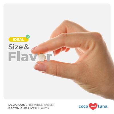 Coco and Luna SAMeLq Bacon & Liver Flavor Dog Supplement, 120 count