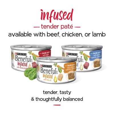 Infused Pate with Real Lamb, Chicken, Beef Variety Pack Wet Dog Food, 3-oz can, case of 24