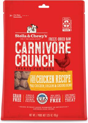 Bundle: Stella & Chewy's Carnivore Crunch Grass-Fed Beef, Duck & Turkey Recipe Freeze-Dried Raw Dog Treats, 3.25-oz bag, bundle of 3